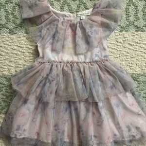 Lavender Floral Kids Dress